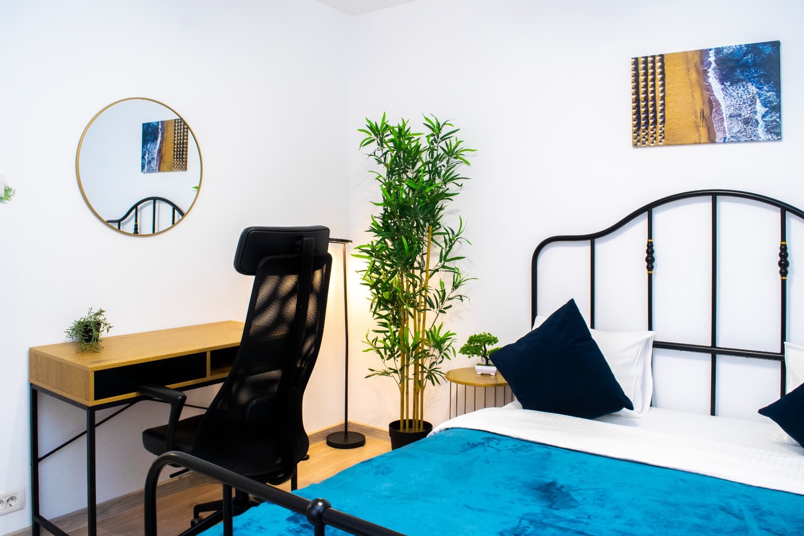 Central Quiet Luxury — Bedroom 1 — Workspace